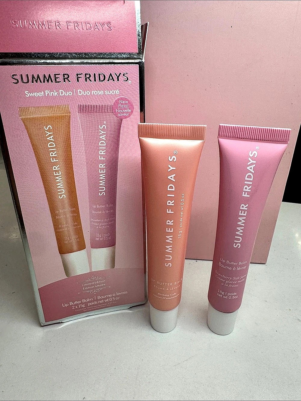 Summer Fridays Sweet Pink Duo Lip Butter Balm Duo Pink